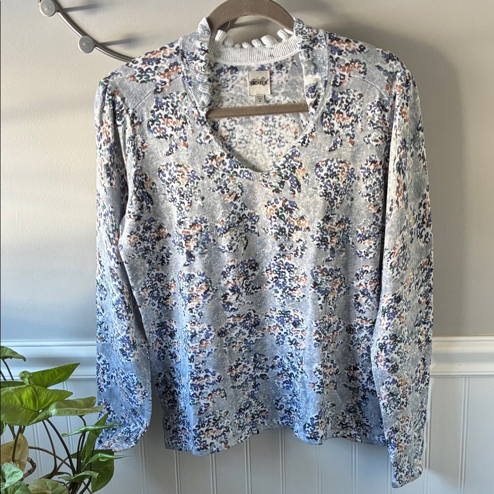 NIC+ZOE Multicolor Floral Long Sleeve Top